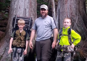 Bill Holland and his sons on a recent camping trip