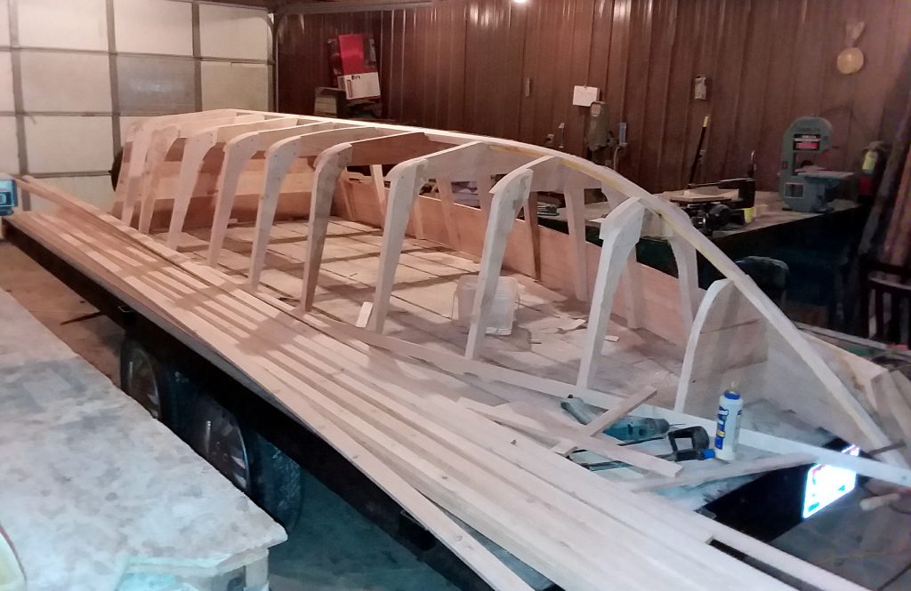 Troop builds boat