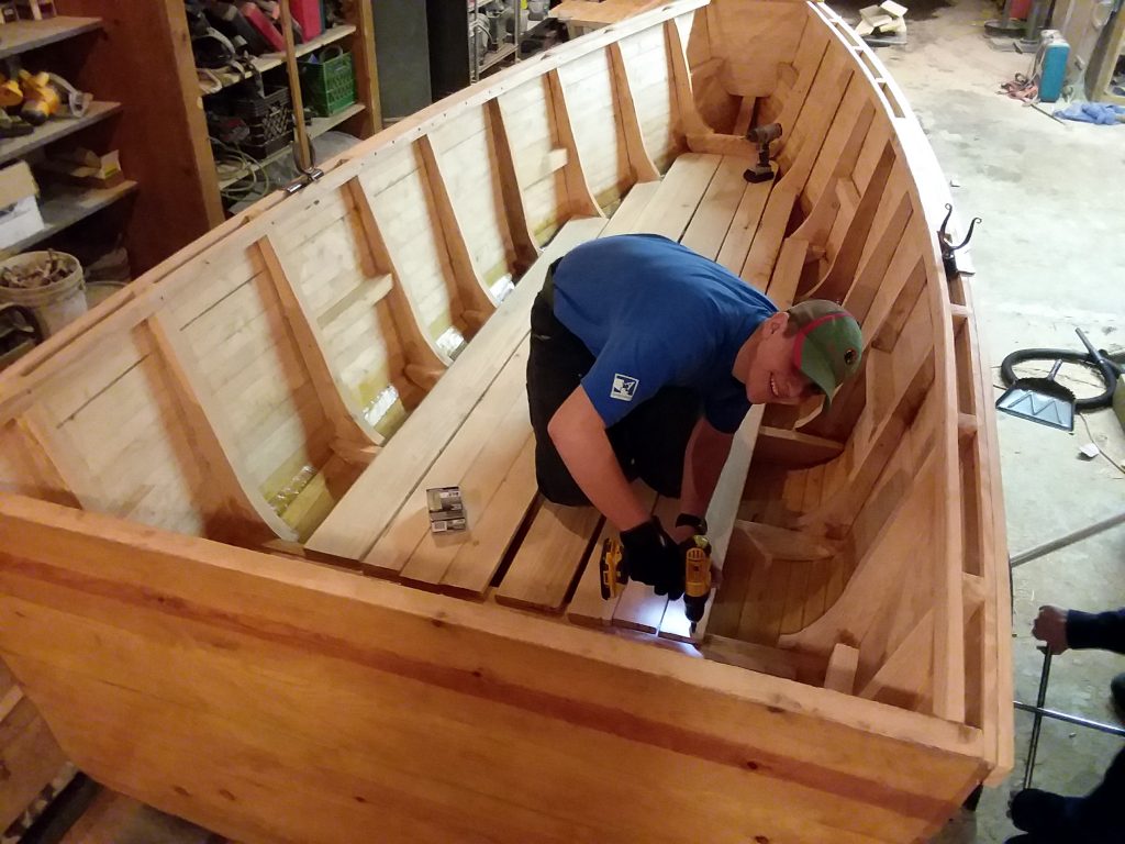 Troop builds boat