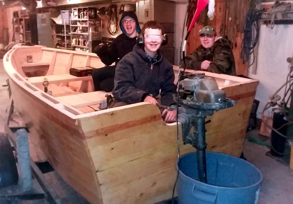 Troop builds boat